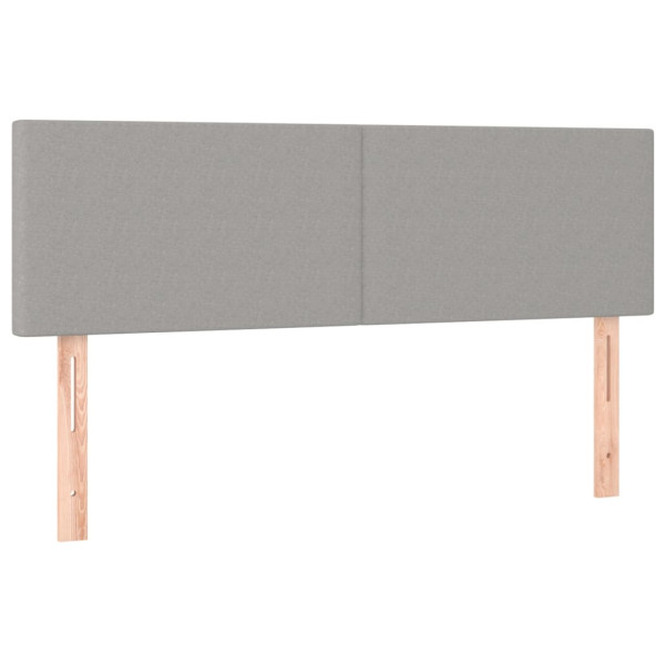 Wezgłowie Szary 144 x 5 x 78/88 cm Tkanina vidaXL 532531