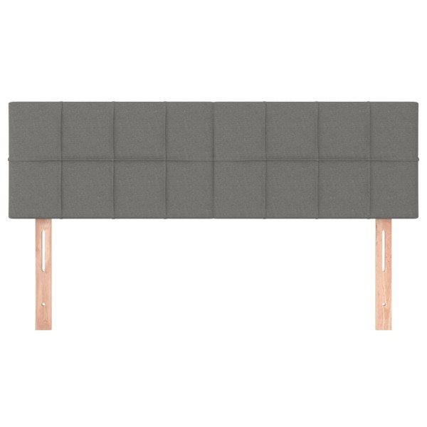 Wezgłowie Szary 144 x 5 x 78/88 cm Tkanina vidaXL 533355
