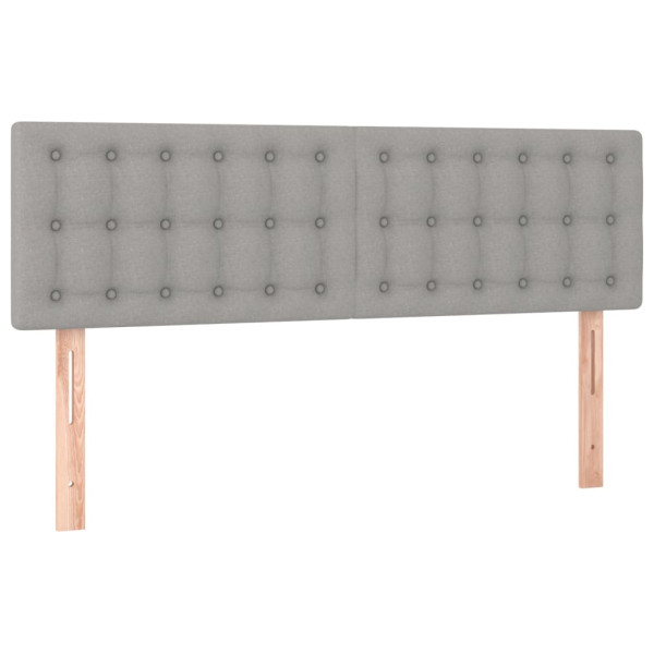 Wezgłowie Szary 144 x 5 x 78/88 cm Tkanina vidaXL 533570