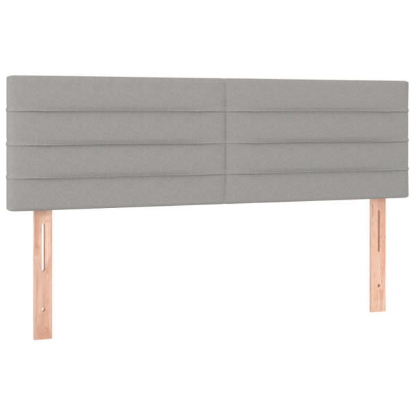 Wezgłowie Szary 144 x 5 x 78/88 cm Tkanina vidaXL 535597