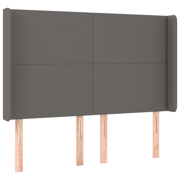 Wezgłowie Szary 147 x 16 x 118/128 cm Sztuczna skóra vidaXL 521190