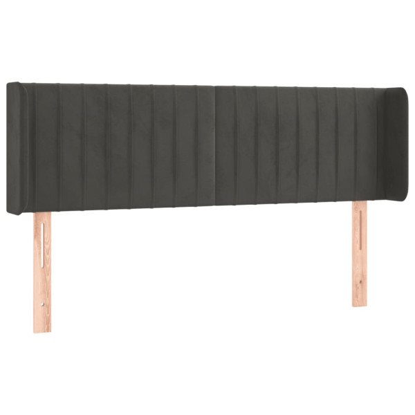 Wezgłowie Szary 147 x 16 x 78/88 cm Aksamit vidaXL 533278