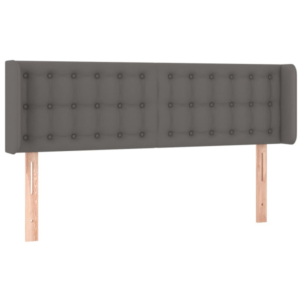 Wezgłowie Szary 147 x 16 x 78/88 cm Sztuczna skóra vidaXL 521046