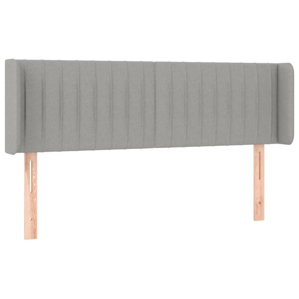 Wezgłowie Szary 147 x 16 x 78/88 cm Tkanina vidaXL 313048