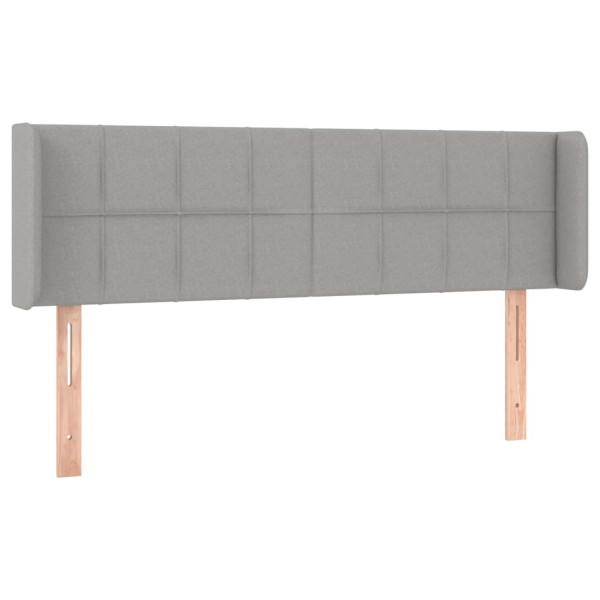 Wezgłowie Szary 147 x 16 x 78/88 cm Tkanina vidaXL 532952