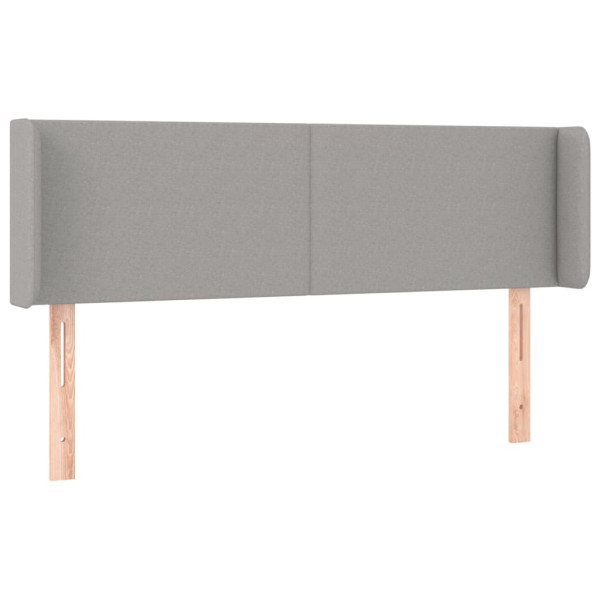 Wezgłowie Szary 147 x 16 x 78/88 cm Tkanina vidaXL 532996