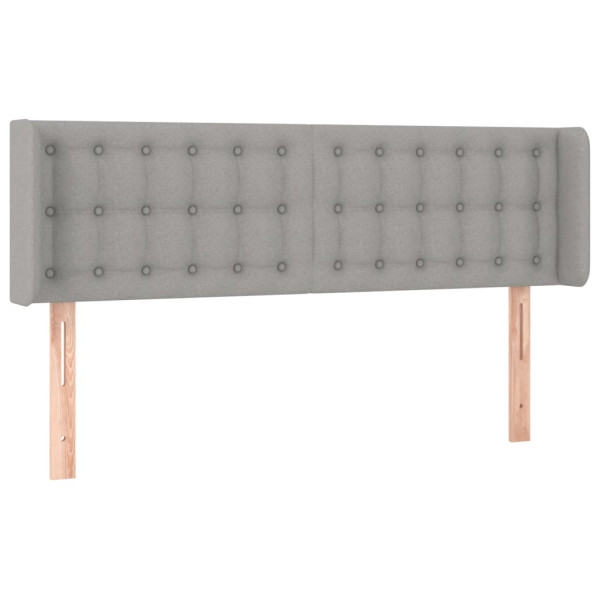 Wezgłowie Szary 147 x 16 x 78/88 cm Tkanina vidaXL 533051