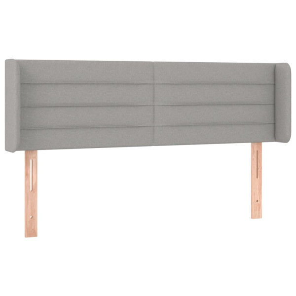 Wezgłowie Szary 147 x 16 x 78/88 cm Tkanina vidaXL 535091