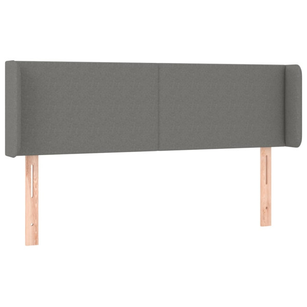 Wezgłowie Szary 147 x 16 x 78/88 cm Tkanina vidaXL 748850