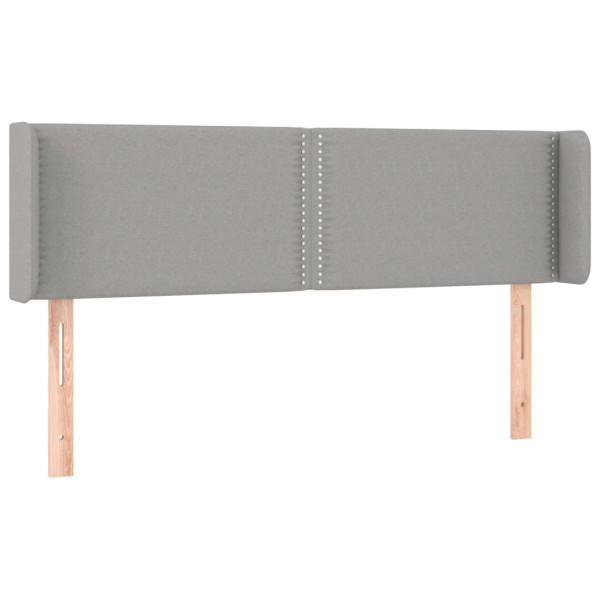 Wezgłowie Szary 147 x 16 x 78/88 cm Tkanina vidaXL 521832