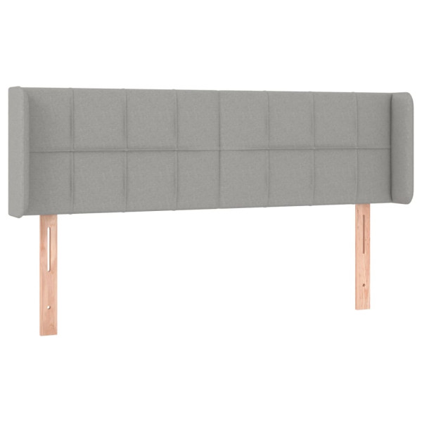 Wezgłowie Szary 147 x 16 x 78/88 cm Tkanina vidaXL 532394