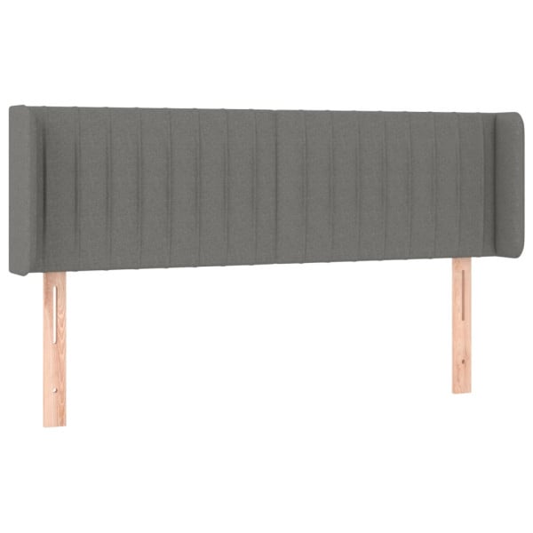 Wezgłowie Szary 147 x 16 x 78/88 cm Tkanina vidaXL 313045