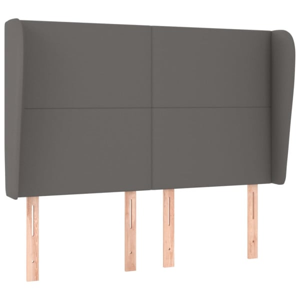 Wezgłowie Szary 147 x 23 x 118/128 cm Sztuczna skóra vidaXL 521202