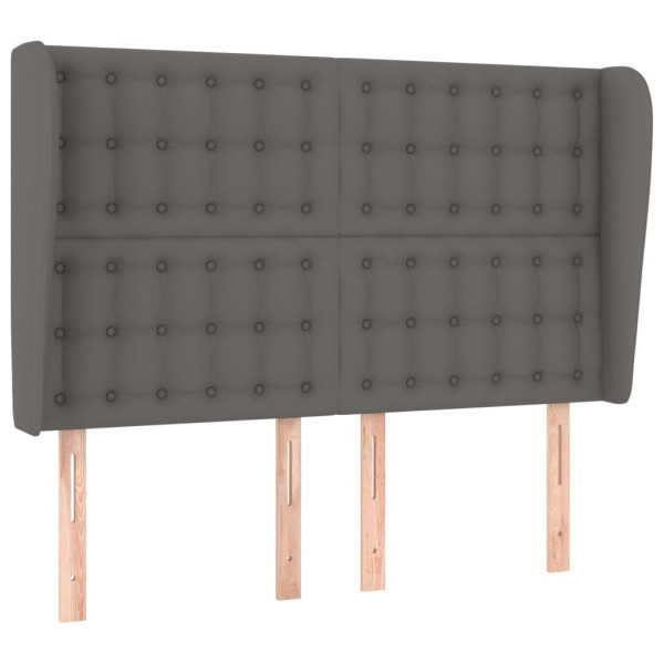 Wezgłowie Szary 147 x 23 x 118/128 cm Sztuczna skóra vidaXL 521027