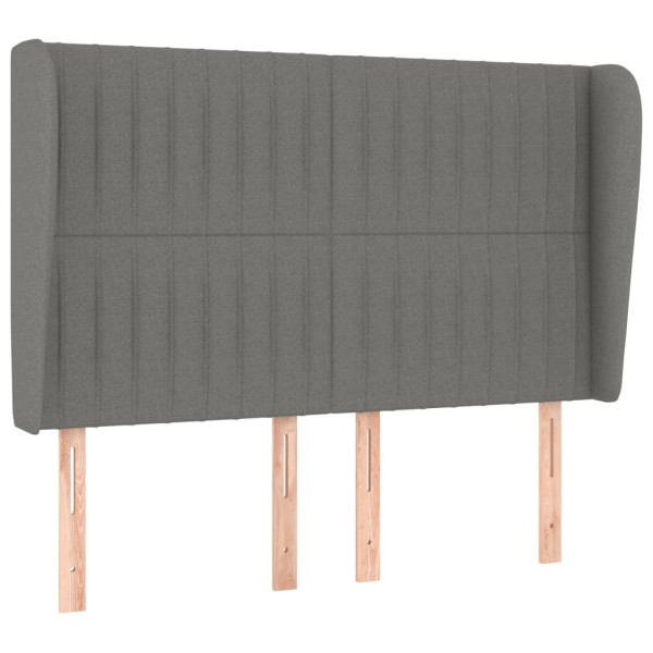 Wezgłowie Szary 147 x 23 x 118/128 cm Tkanina vidaXL 616847