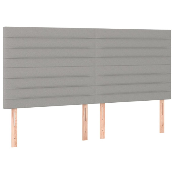 Wezgłowie Szary 160 x 5 x 118/128 cm Tkanina vidaXL 523117