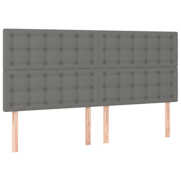 Wezgłowie Szary 160 x 5 x 118/128 cm Tkanina vidaXL 527574