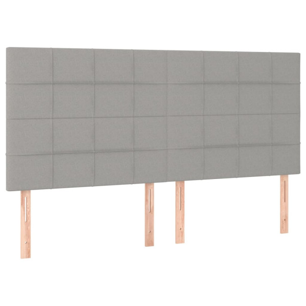 Wezgłowie Szary 160 x 5 x 118/128 cm Tkanina vidaXL 523111