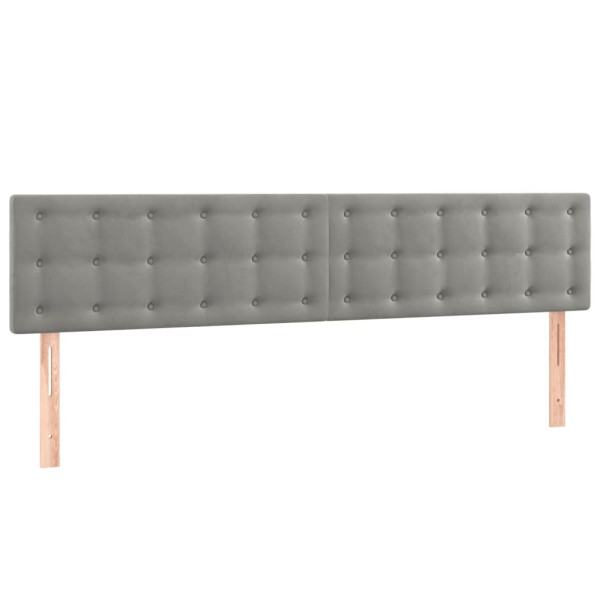 Wezgłowie Szary 160 x 5 x 78/88 cm Aksamit vidaXL 523173