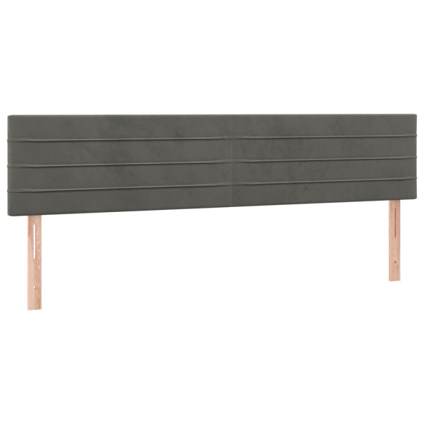 Wezgłowie Szary 160 x 5 x 78/88 cm Aksamit vidaXL 533461