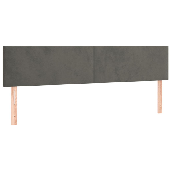 Wezgłowie Szary 160 x 5 x 78/88 cm Aksamit vidaXL 536237