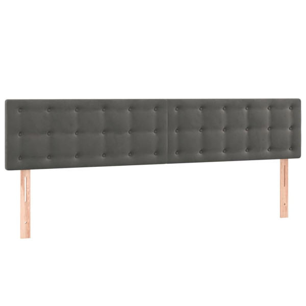 Wezgłowie Szary 160 x 5 x 78/88 cm Aksamit vidaXL 517516