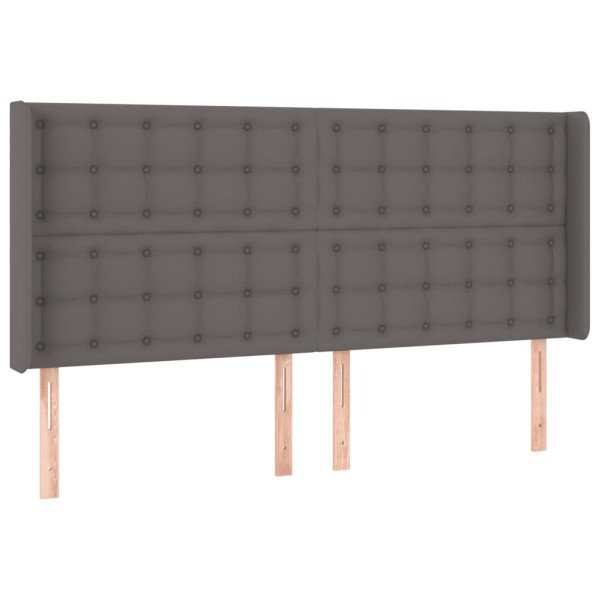 Wezgłowie Szary 163 x 16 x 118/128 cm Sztuczna skóra vidaXL 521269