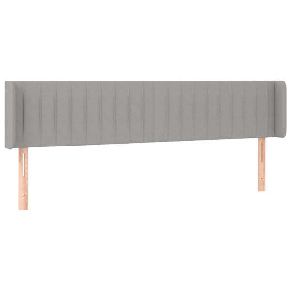 Wezgłowie Szary 163 x 16 x 78/88 cm Tkanina vidaXL 532368