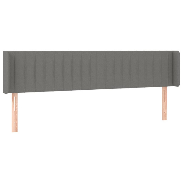 Wezgłowie Szary 163 x 16 x 78/88 cm Tkanina vidaXL 532448