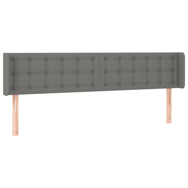 Wezgłowie Szary 163 x 16 x 78/88 cm Tkanina vidaXL 532572