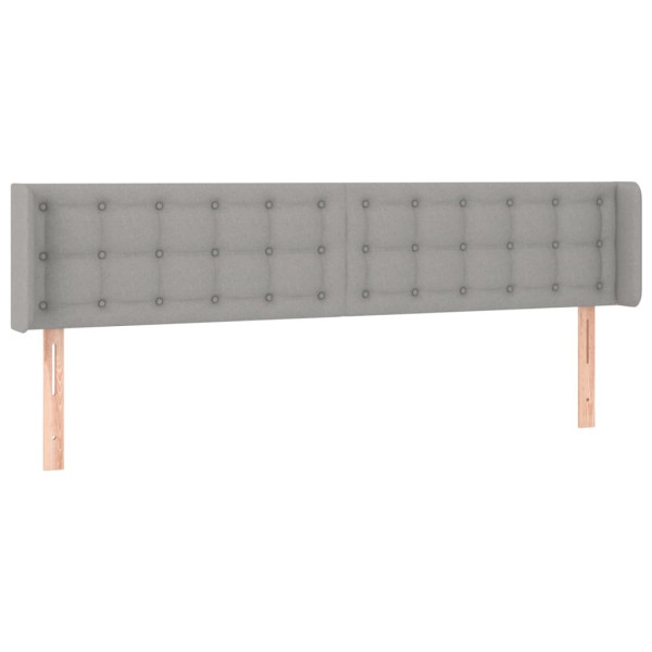 Wezgłowie Szary 163 x 16 x 78/88 cm Tkanina vidaXL 532582