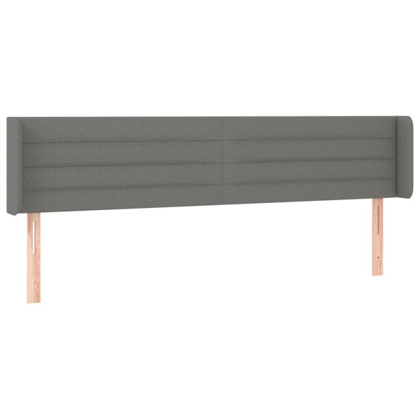 Wezgłowie Szary 163 x 16 x 78/88 cm Tkanina vidaXL 532727