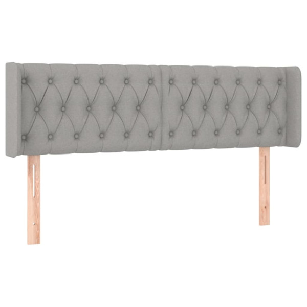 Wezgłowie Szary 163 x 16 x 78/88 cm Tkanina vidaXL 533057