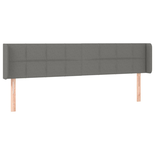 Wezgłowie Szary 163 x 16 x 78/88 cm Tkanina vidaXL 521872