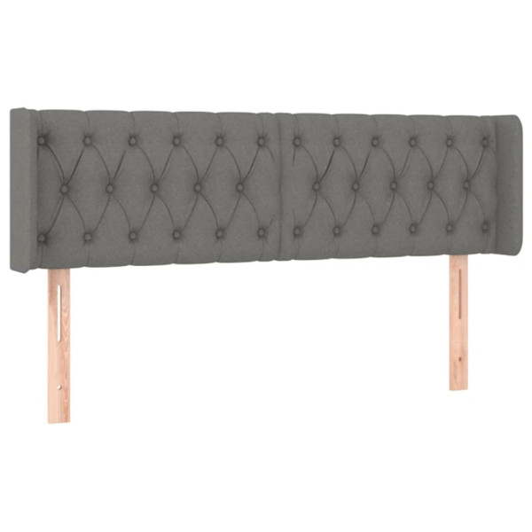 Wezgłowie Szary 163 x 16 x 78/88 cm Tkanina vidaXL 533146