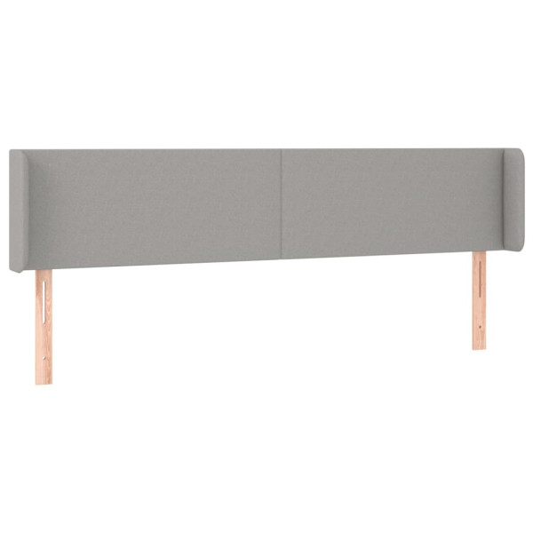 Wezgłowie Szary 163 x 16 x 78/88 cm Tkanina vidaXL 523242