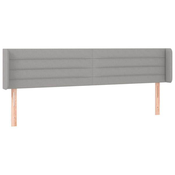 Wezgłowie Szary 163 x 16 x 78/88 cm Tkanina vidaXL 523342