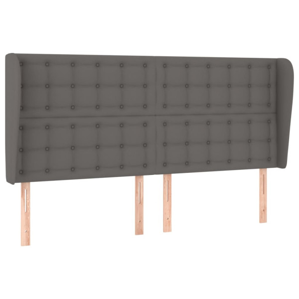 Wezgłowie Szary 163 x 23 x 118/128 cm Sztuczna skóra vidaXL 532905