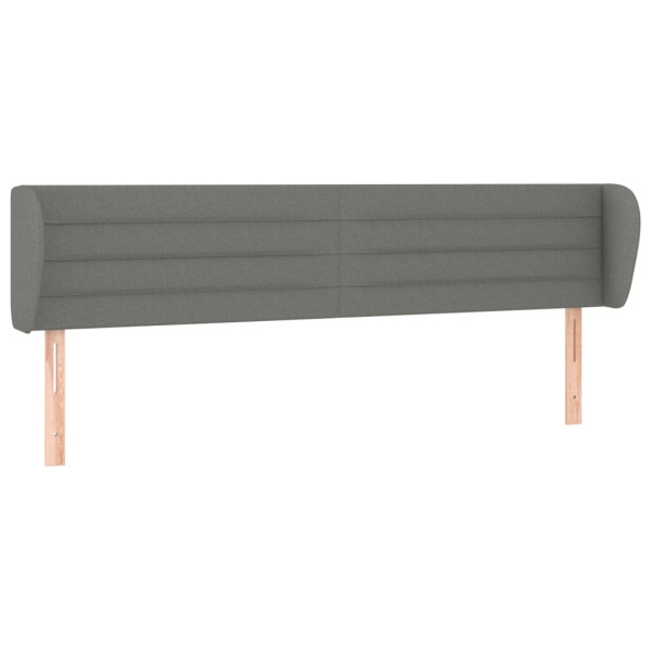 Wezgłowie Szary 163 x 23 x 78/88 cm Tkanina vidaXL 533072