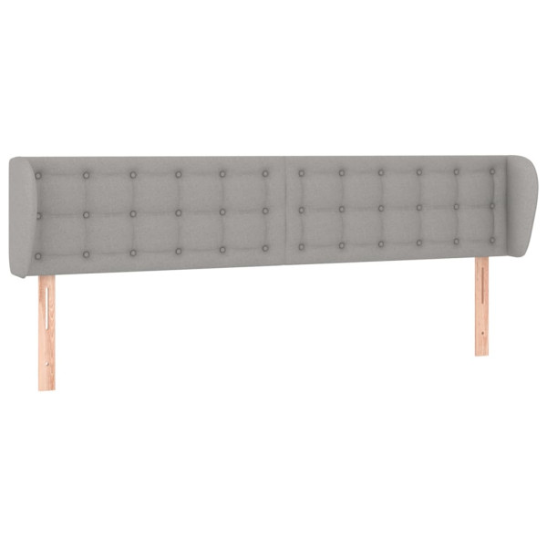 Wezgłowie Szary 163 x 23 x 78/88 cm Tkanina vidaXL 533082