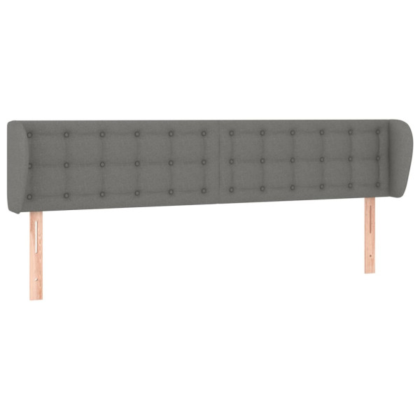 Wezgłowie Szary 163 x 23 x 78/88 cm Tkanina vidaXL 533244