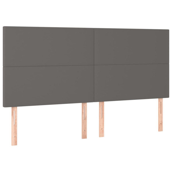 Wezgłowie Szary 180 x 5 x 118/128 cm Sztuczna skóra vidaXL 535065