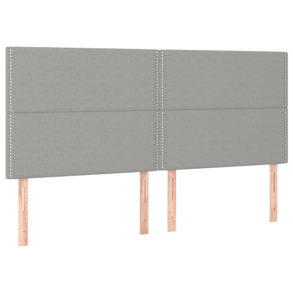 Wezgłowie Szary 180 x 5 x 118/128 cm Tkanina vidaXL 532420