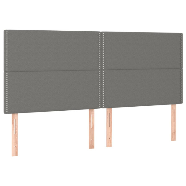 Wezgłowie Szary 180 x 5 x 118/128 cm Tkanina vidaXL 532438