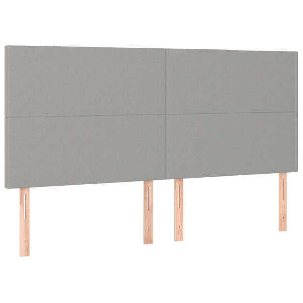 Wezgłowie Szary 180 x 5 x 118/128 cm Tkanina vidaXL 523125