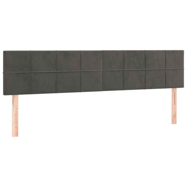 Wezgłowie Szary 180 x 5 x 78/88 cm Aksamit vidaXL 532482