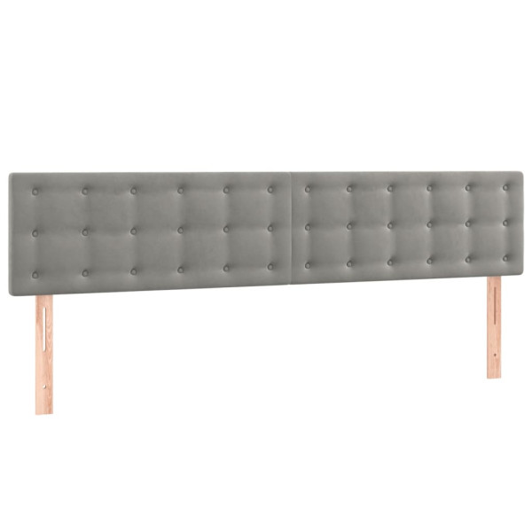 Wezgłowie Szary 180 x 5 x 78/88 cm Aksamit vidaXL 533047