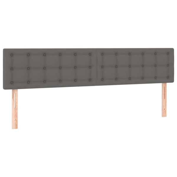 Wezgłowie Szary 180 x 5 x 78/88 cm Sztuczna skóra vidaXL 533359