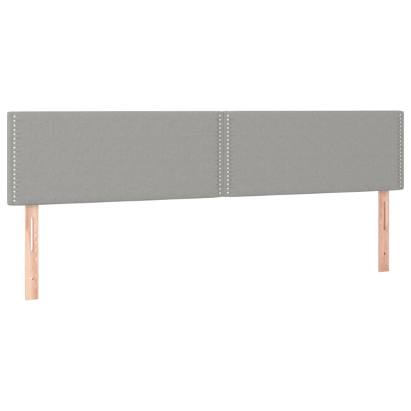 Wezgłowie Szary 180 x 5 x 78/88 cm Tkanina vidaXL 532443