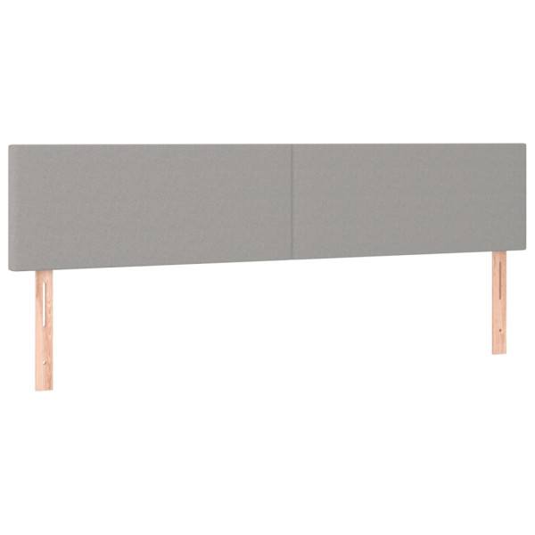 Wezgłowie Szary 180 x 5 x 78/88 cm Tkanina vidaXL 535561